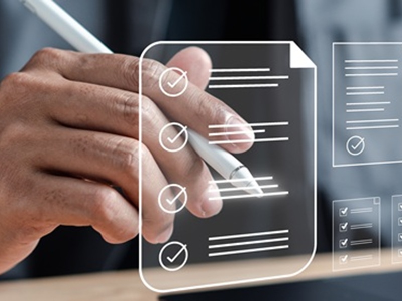 Image of person holding a stylus 